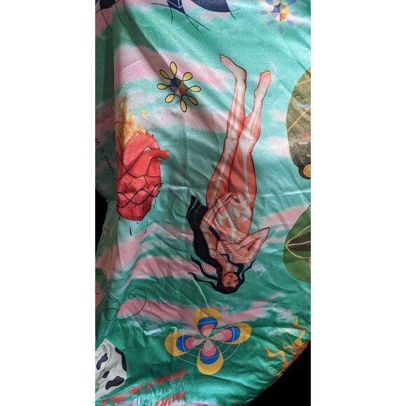 Brisato Studio Unique Green Art Icons Square Scarf - Picture 6 of 14